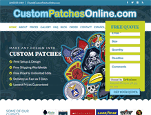 Tablet Screenshot of custompatchesonline.com